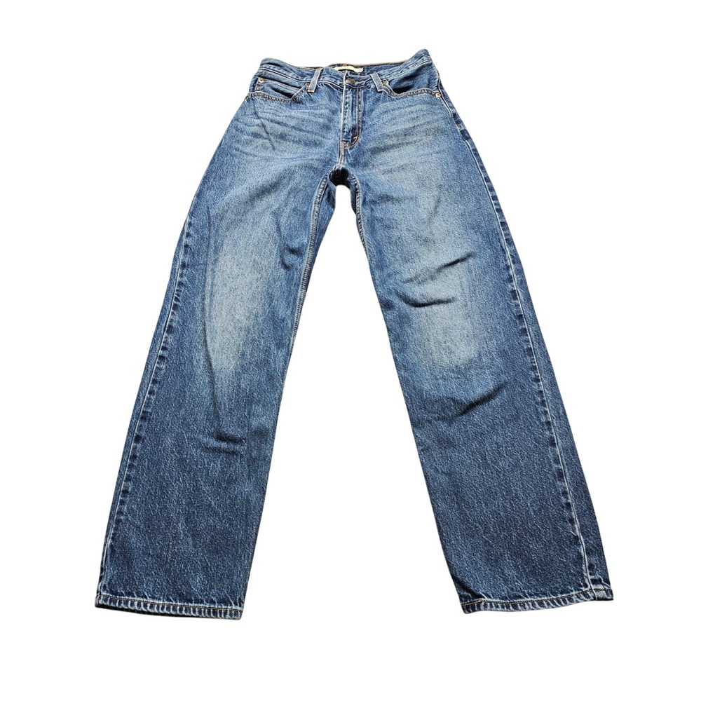 Levis Dad Jean Medium Wash Blue Relaxed Straight Denim Pants Womens Size 25